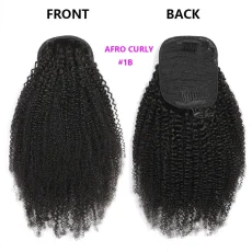 SC Human Hair Afro curly Drawstring Ponytail Hair Wigs JKLS-40004