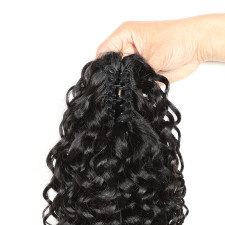SC Water Wave Human Hair Ponytail Clip Wigs JKLS-49662