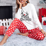 SC Christmas Print Long-Sleeve Pajama Set GSGS- 0610#