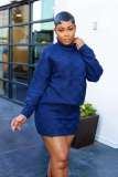 SC Casual Plaid Knits Two Piece Skirts Set TR-1353