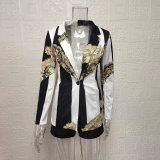 SC Print Blazer Coat Two Piece Short Set GWTC-W0522