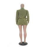 SC Casual Plaid Knits Two Piece Skirts Set TR-1353