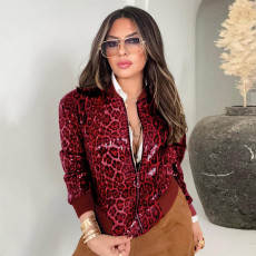 SC Fashion Leopard Print Sequin Jacket GSBD-Q25TP355