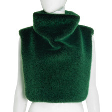 SC Fashion Solid Color Fur Warm Sleeveless Top GSBD-Y25TP358