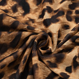 SC Leopard Print Patchwork Lace Maxi Dress GSBD-D25DS168