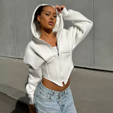 SC Casual Long Sleeve Zip-Up Hooded Coats GSBD-G24TP143