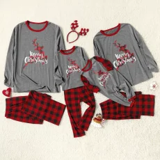 SC Loungewear Christmas Reindeer Print Matching Set GSGS-0613#