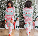 SC Christmas Print Matching Family Pajama Sets GSGS-0597#
