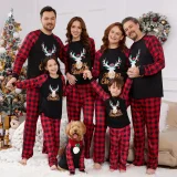 SC Checkered Print Christmas Deer Family Pajama Set GSGS-0692
