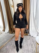 SC Solid Color Long Sleeve Velvet Short Set MEM-88673