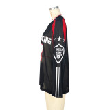 SC Mesh Print Loose Sport T Shirt ASL-6811
