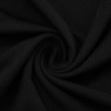 SC Solid-Color Long-Sleeve Gathered Mini Dress GSZM-C25DS334