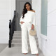 SC Bat Sleeve Solid Color Loose Two Piece Pants Set ASL-6812