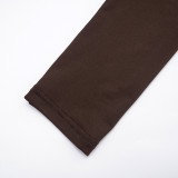 SC Solid Color Ruched Mini Dress GSZM-D25DS500