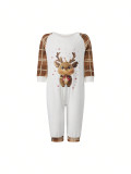 SC Christmas Letter Print Matching Family Plaid Loungewear Set GSGS-0866