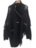 SC Half-zip Turtleneck Hole Sweater  SFY-817