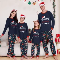 SC Christmas Print Matching Family Long-Sleeve Pajama SetGSGS-0869