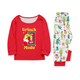 SC Christmas Letter Print Matching Family Long-Sleeve Pajama Set GSGS-0865