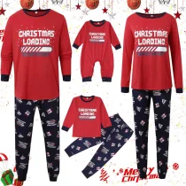 SC Christmas Letter Print Matching Family Pajama Set GSGS-0760