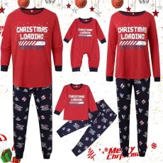 SC Christmas Letter Print Matching Family Pajama Set GSGS-0760