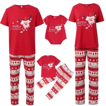 SC Santa Claus Print Pajamas Parent-Child Set GSGS-0691