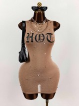 SC Print Sleeveless Mini Dress GXIY-K25L1515