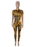 SC Stripe Print Backless Jumpsuit SHD-9758