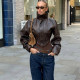 SC High-Neck Solid Color Short Zipper PU Leather Jacket XEF-K25C84468