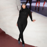SC Solid Color Long Sleeve Bodysuit Tight Two Piece Pants Set DLSF-K25S83270