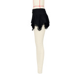 SC Double-Layer Lace Irregular Mini Skirt ASL-6671