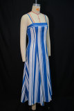 SC Stripe Big Swing Sling Maxi Dress GANY-LB1848