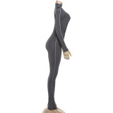 SC Solid Color Long Sleeve Bodysuit Tight Two Piece Pants Set DLSF-K25S83270