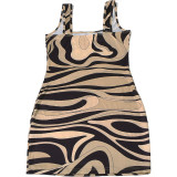 SC Print Sleeveless Mini Dress GAXB-Q298DS