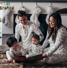 SC Christmas Print Homewear Family Pajama Sets GSGS-0623