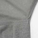 SC Solid Color Sleeveless Hooded Long Dress GAXB-A483DS