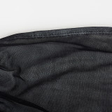 SC Solid Color Wrap Chest Mini Dress GAXB-A426BS