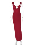 SC Sexy V Neck Backless Split Maxi Dress BLG-D3C15238A