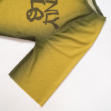 SC Letter Print Short Sleeve Tops GSBW-Q23TP410