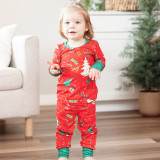 SC Christmas Tree Print Long Sleeve Matching Family Pajama Set GSGS-0584