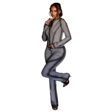 SC Casual Print Zipper Long Sleeve Pants Suit MEM-88675