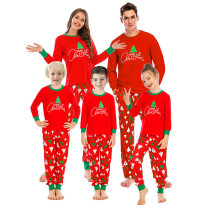 SC Christmas Letter Print Matching Family Long-Sleeve Pajama Set GSGS-0720