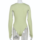 SC Hollow Out Long Sleeve Bodysuit GFRT-6397TL
