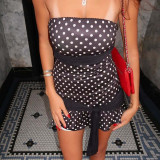 SC Polka Dot Print Wrap Chest Mini Dress GLAG-D5920273F