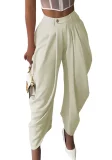 SC Solid Color Wide Leg Flower Bud Pants GXHF-M80802