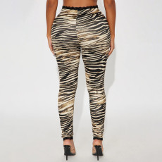 SC Casual Print Lace Patchwork Pants GSBD-J25PT367