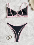 SC Sexy Color Block Bikinis 2 Piece Swimsuit CASF-6761