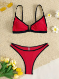 SC Sexy Color Block Bikinis 2 Piece Swimsuit CASF-6761
