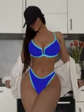 SC Sexy Color Block Bikinis 2 Piece Swimsuit CASF-6761