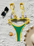 SC Color Block Bikinis Swimsuit 2 Piece Set CASF-6650