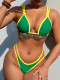 SC Color Block Bikinis Swimsuit 2 Piece Set CASF-6650